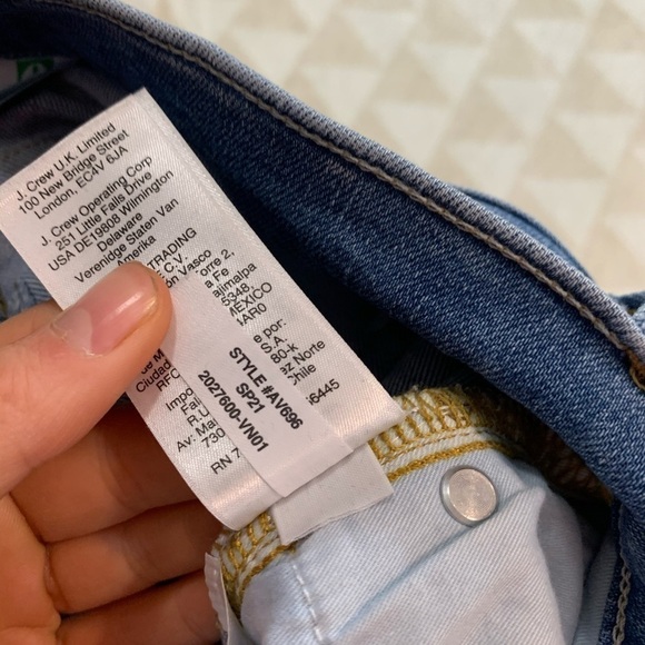 J crew 9” high rise toothpick jeans Hamden wash - Picture 6 of 8